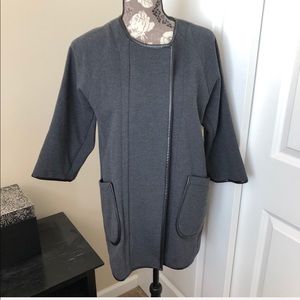 ANTHROPOLOGIE Petite Cartonnier piped zippered jacket